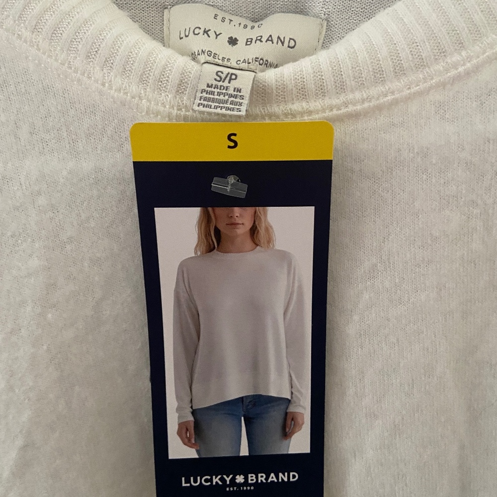 NWT  Lucky Brand Ultra Soft Cloud Jersey Sweatshirt Top